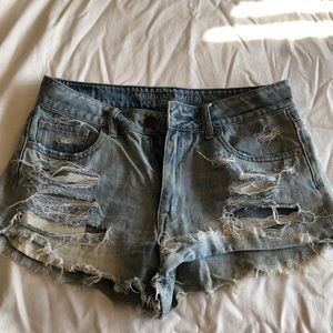 American Eagle Hi Rise Festival jean shorts